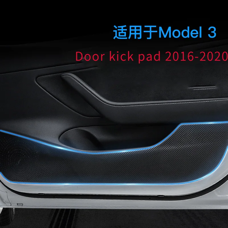 

Car Door Anti-Kick Pad For Tesla Model 3 2016 2017 2018 2019 2020 Leather Door Protection Cover Film Stickers Side Film