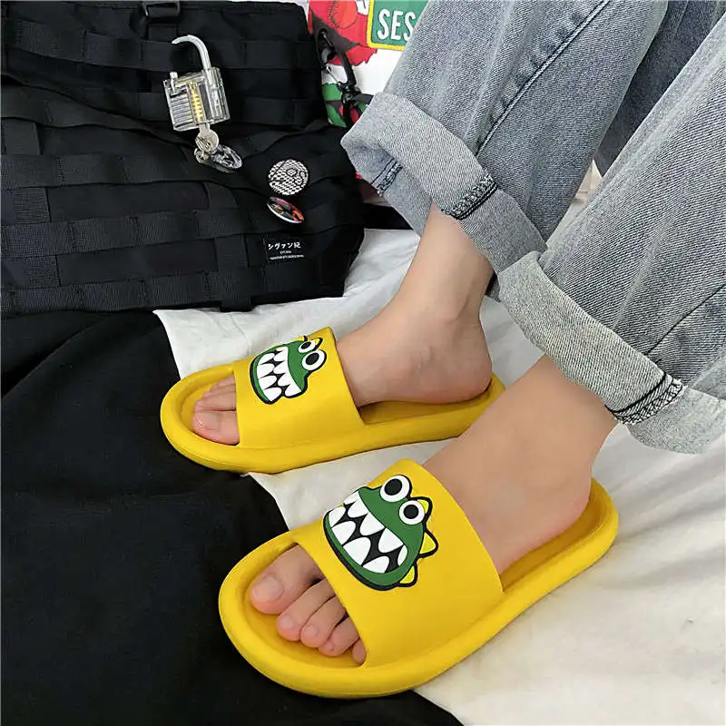 Нескользящие шлепанцы для дома забавные сандалии Кроксы без застежки легкие