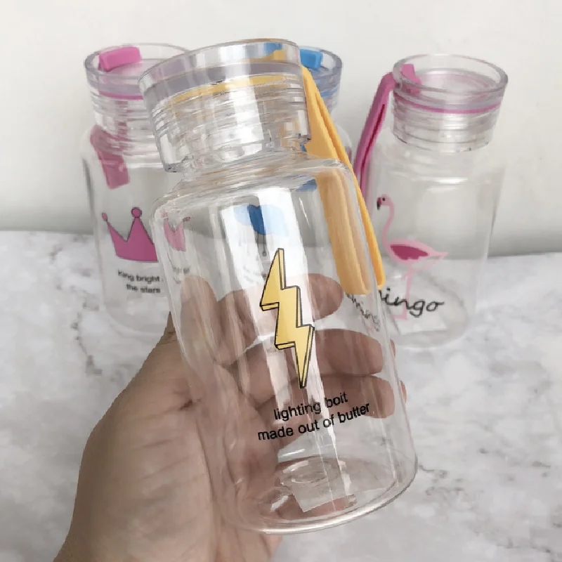 Розовый пластиковый портативный спортивный шейкер 300 мл кухонные аксессуары