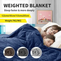 7kg9kg cooling weighted blanket for adults cotton heavy blankets help sleep reduce anxiety quilted blankets for autumn winter