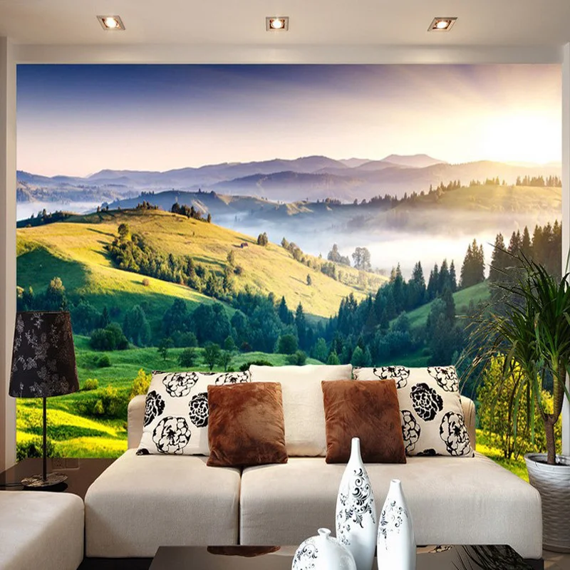 

Прямая поставка, дропшиппинг, наклейка Fatman, пастбище, пейзаж, пастбище, пейзаж, обои для спальни, настенное покрытие