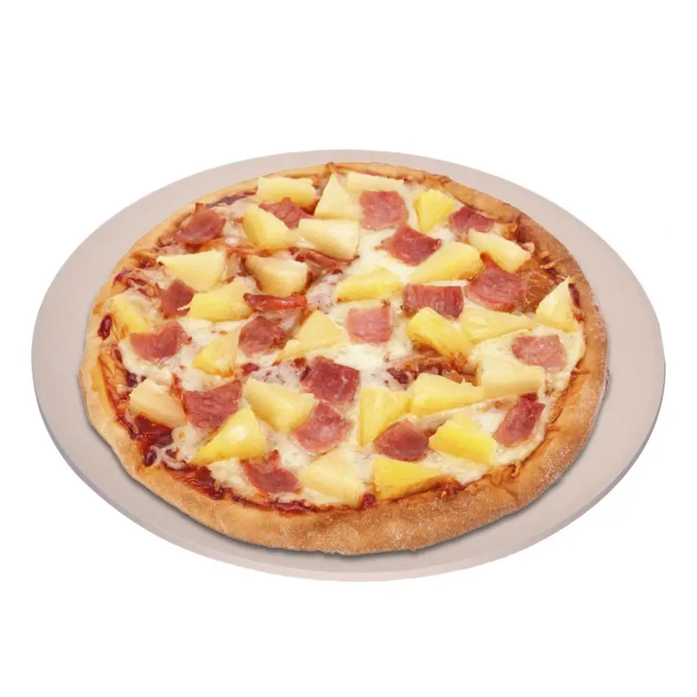 

33 см круглой пиццы противень с антипригарным покрытием теплостойкое пицца каменный противень для дома ресторана барбекю гриль курица гени...