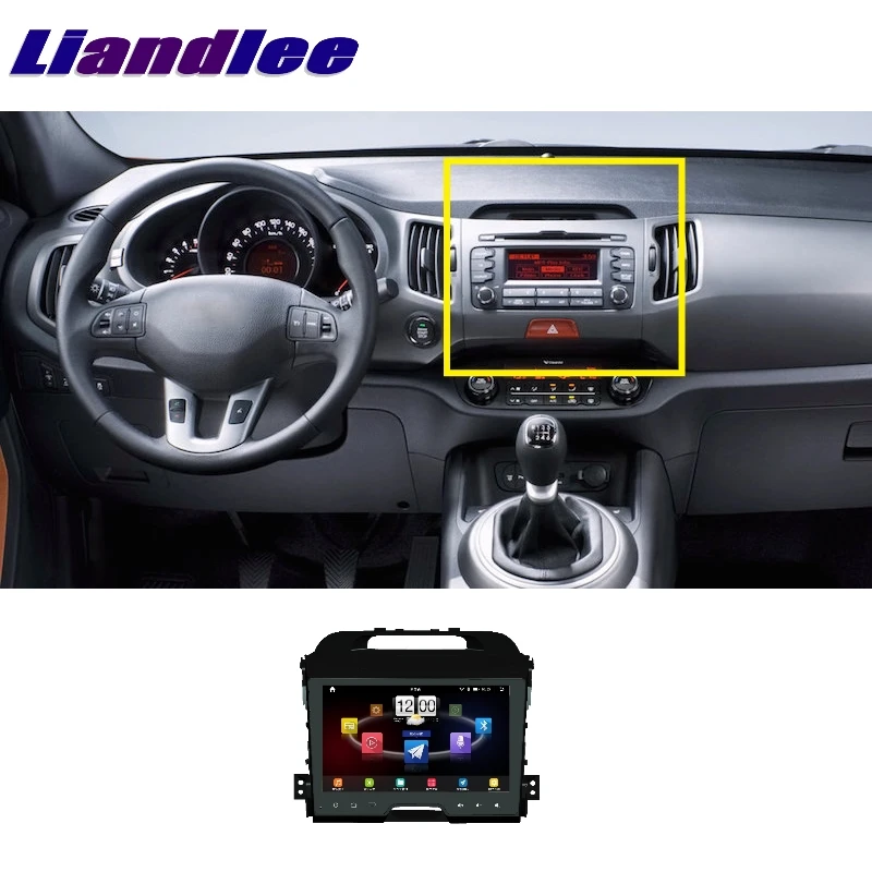 LIandlee для Kia Sportage R 2010 ~ 2015 LiisLee Автомобильный мультимедийный телевизор DVD gps аудио
