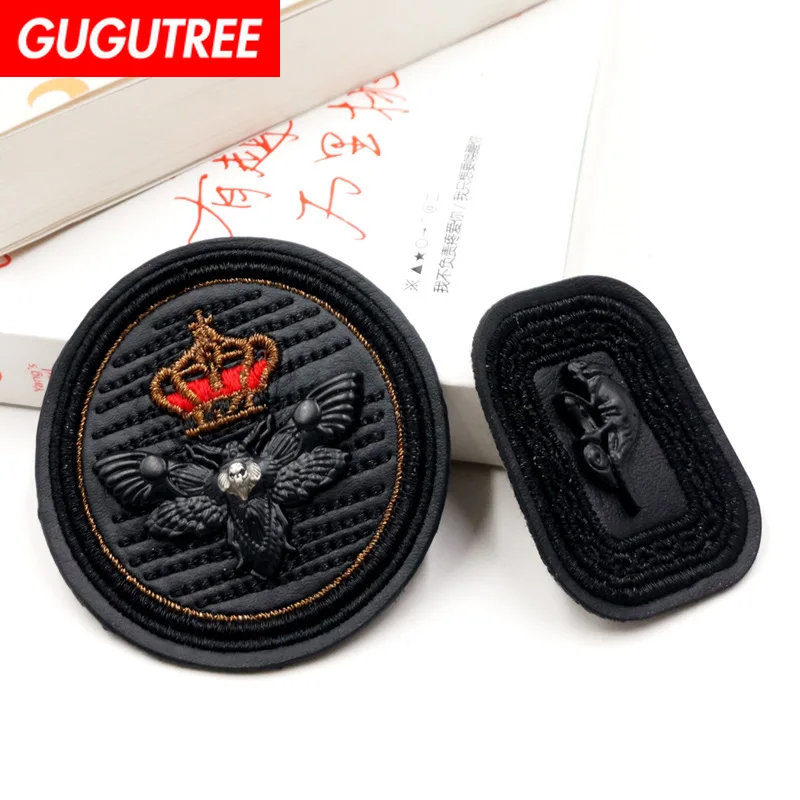 Нашивки для одежды GUGUTREE металлические нашивки хамелеоны с вышитой Пчелой