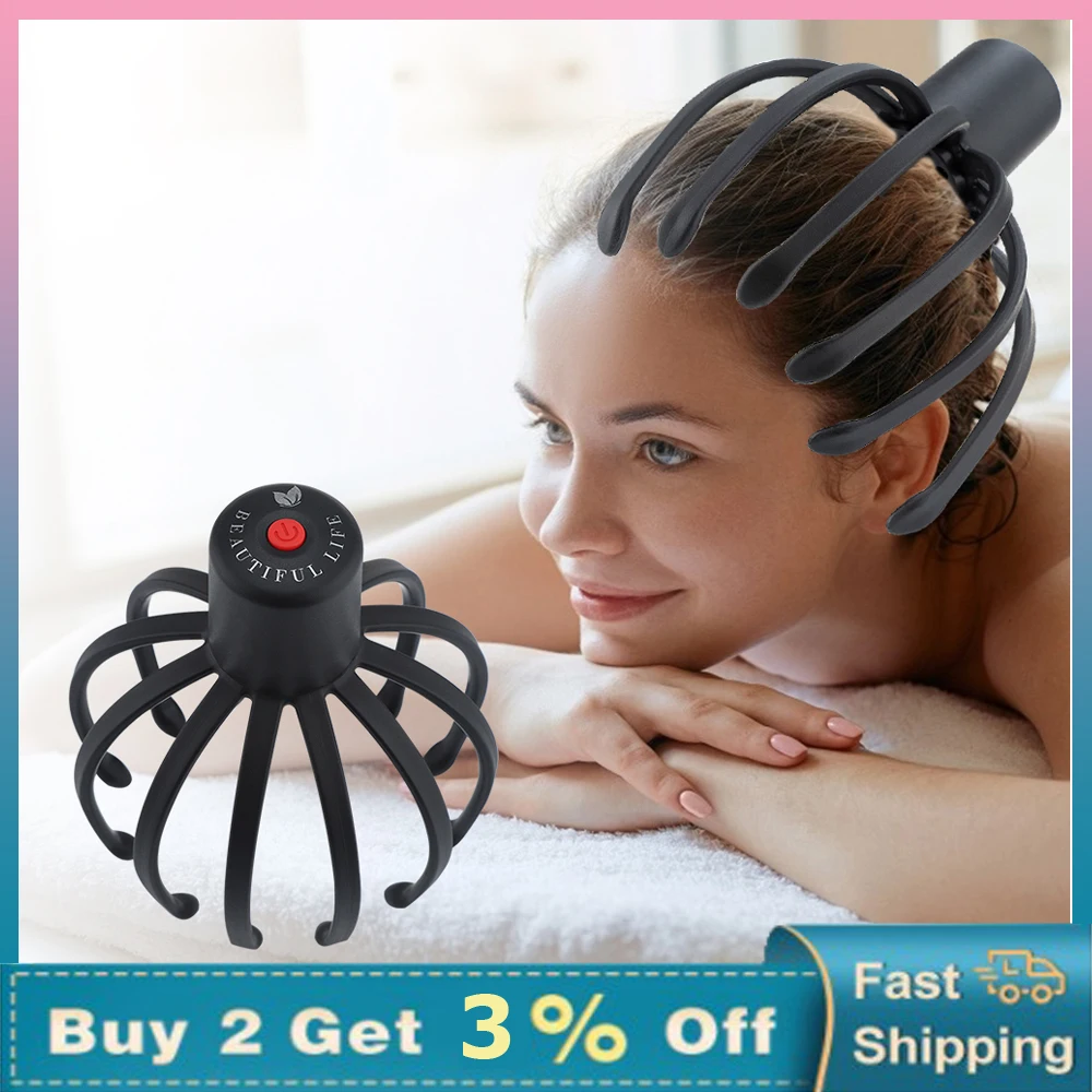 Электрический Осьминог коготь Смарт массажер для головы тела спины Когтеточка