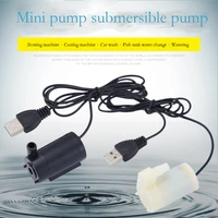 submersible pump dc 3v 5v 6v usb cable mini water pump vertical micro submersible fountain pump for garden watering parts
