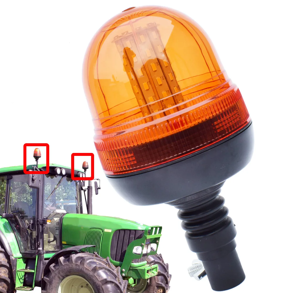

Truck Roof Strobe Light 12V 24V Warning Light Tractor Rotating Light Flashing Emergency LED Trailer Light Beacon Lamp 60LED