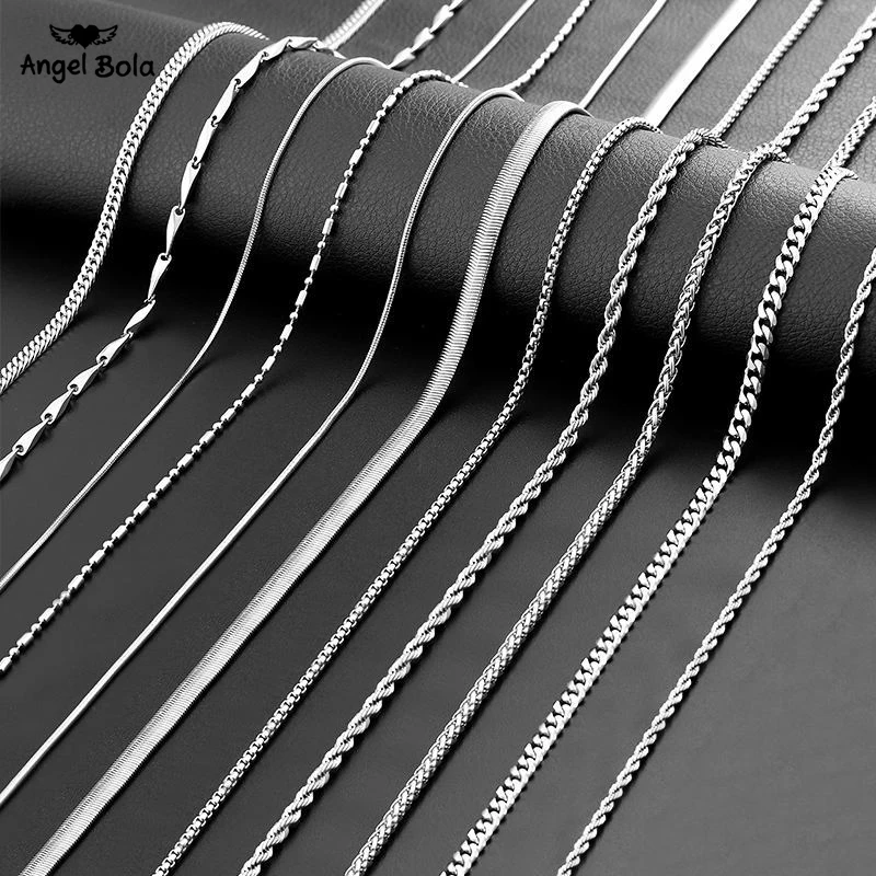 Ожерелье цепочка для мужчин цепь из нержавеющей стали со змеиным плетением Роло