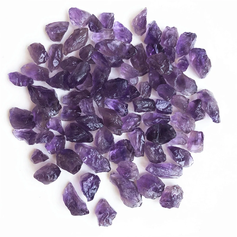 50 г Высококачественный Натуральный Необработанный Аметист гравий камень кварц