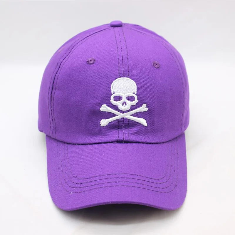 Бейсболка с вышивкой головы черепа Модная молодежная Кепка козырьком для