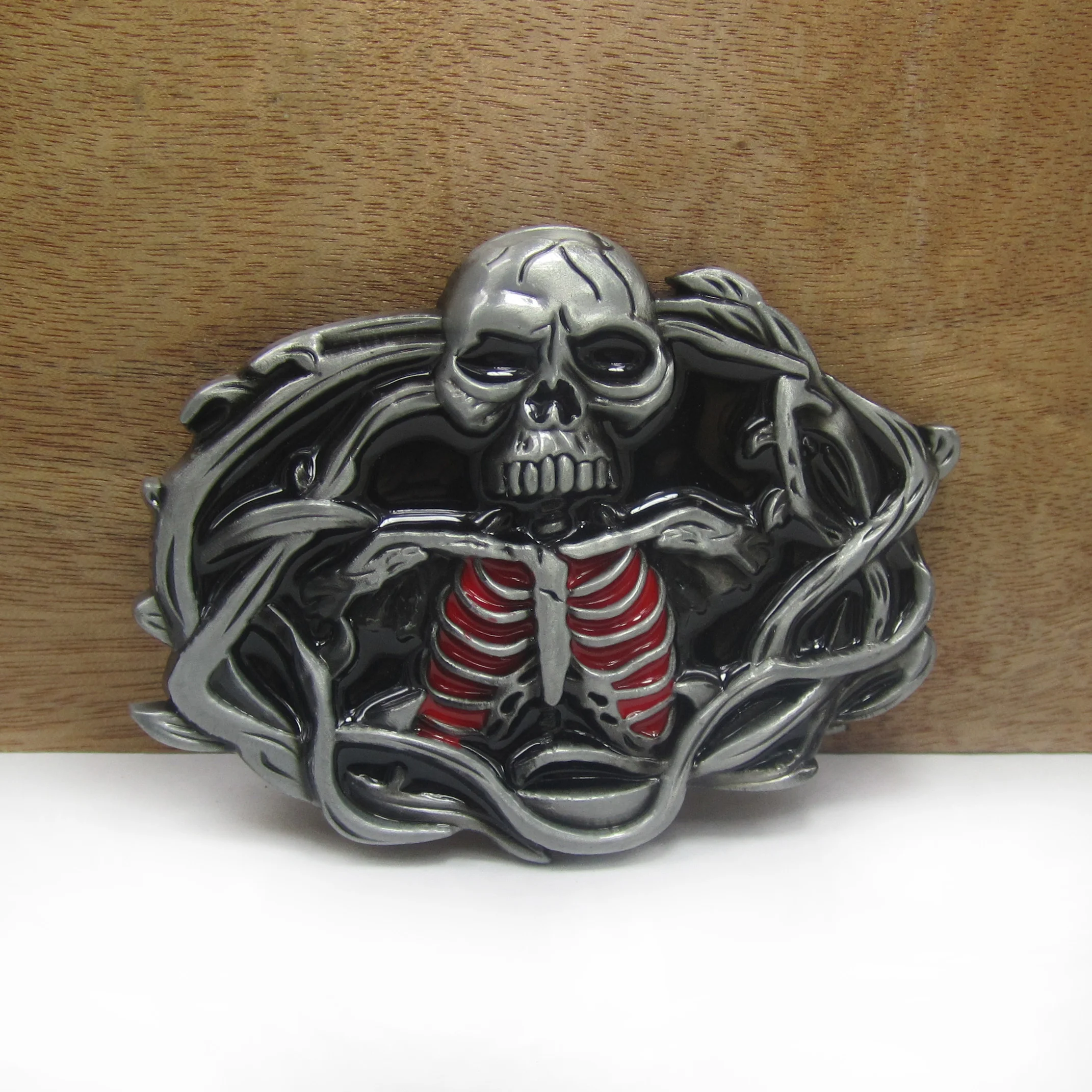 BuckleClub zinc alloy cool skull belt buckle western jeans gift cowboy FP-03148 for men 4cm width loop drop shipping | Дом и сад