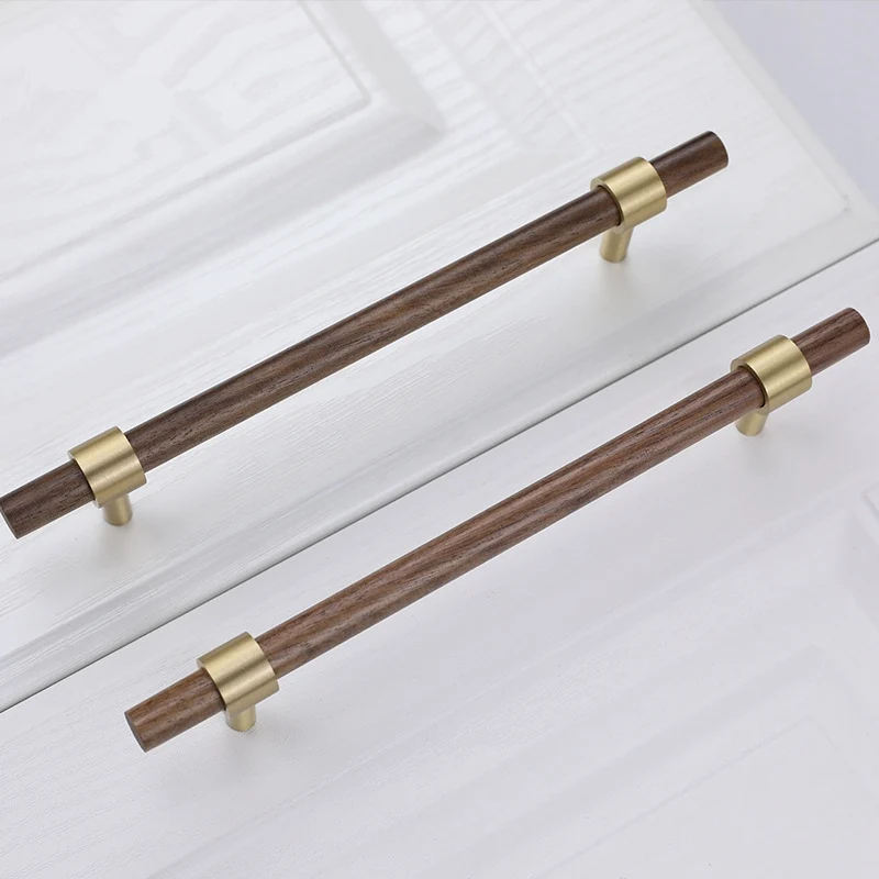 Деревянные ручки для кухонных шкафов и ящиков латунные мебели шкафа двери