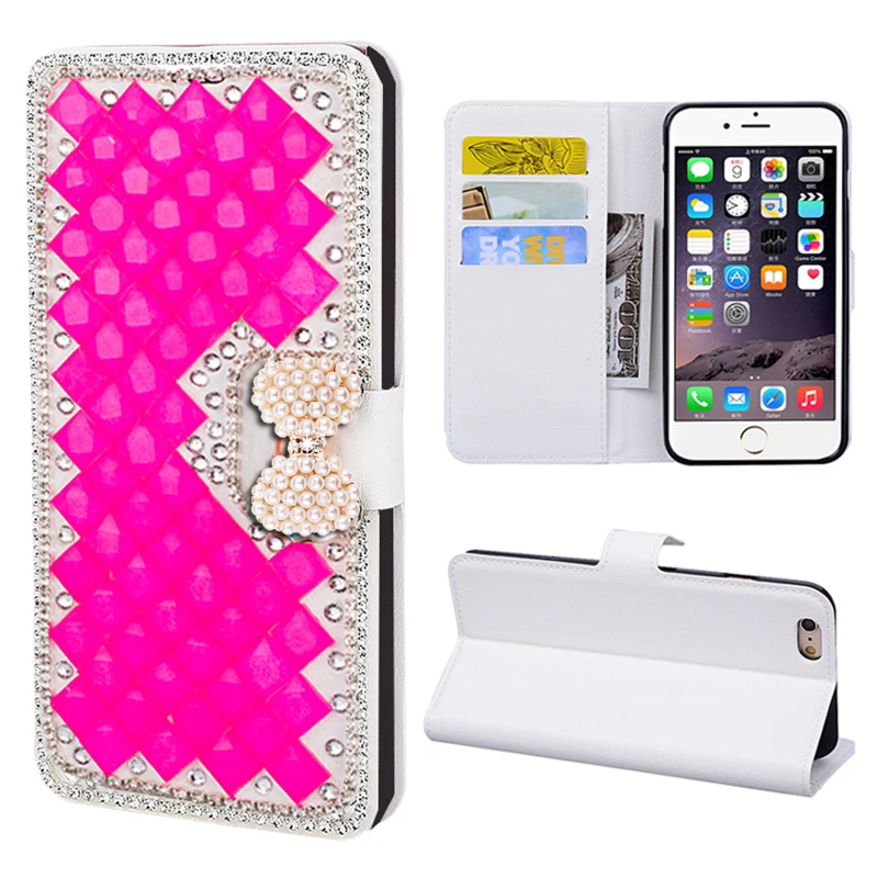 

Diamond Rhinestone Leather Book Flip Phone Case Card Holder Cover For Meizu M2 M3 M5 M6 note with Card Wallet Holder