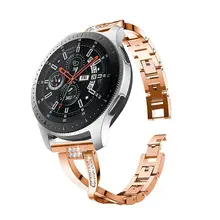46mm Replacement Zinc Alloy X-Shape Watch Strap Watchband for Samsung Galaxy Smart Wearable Devices Accessories