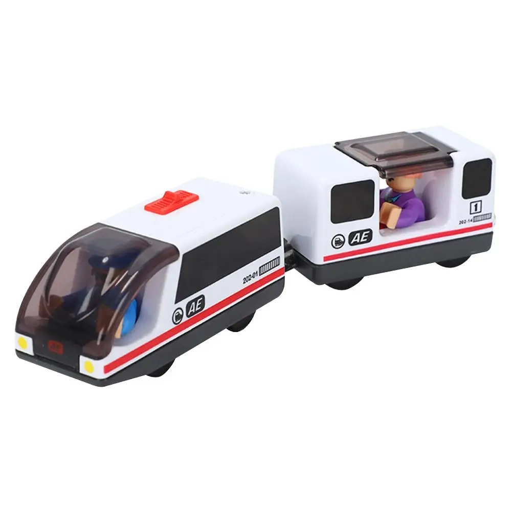 Электрическая железная дорога локомотив магнитный поезд игрушки трек