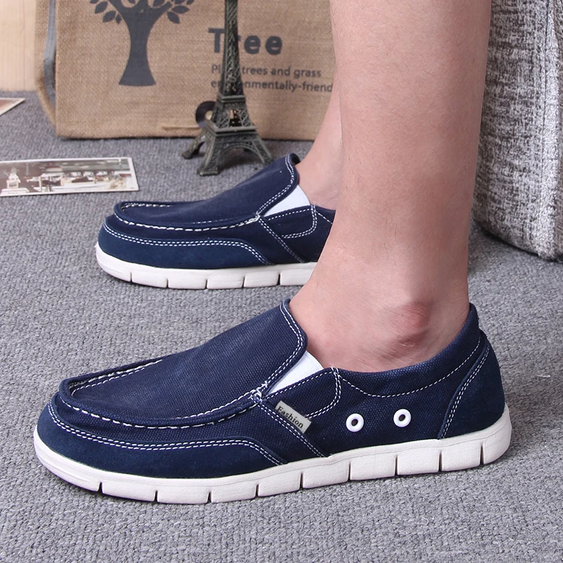 Мужские парусиновые туфли Классическая Вулканизированная подошва дышащие