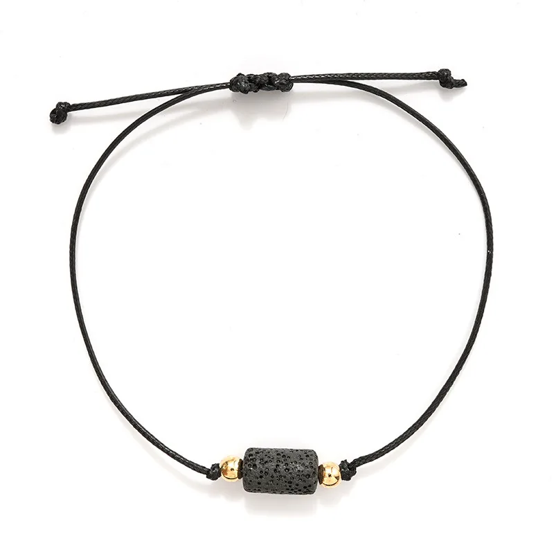 2 шт./компл. матовый вулканический камень природный из бисера браслет Красная