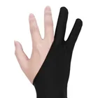 Черная перчатка с 2 пальцами для защиты от загрязнений для правой и левой руки художник рисунок для любой графики Рисование планшет с защитой от пота