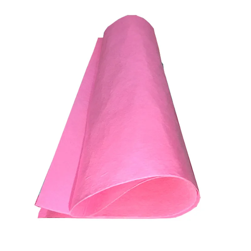 Pink 50*40 см 1 мм Нетканая фетровая Полиэстеровая ткань DIY Детские принадлежности для материал для изготовления кукол аксессуары поштучная - Цвет: Pink