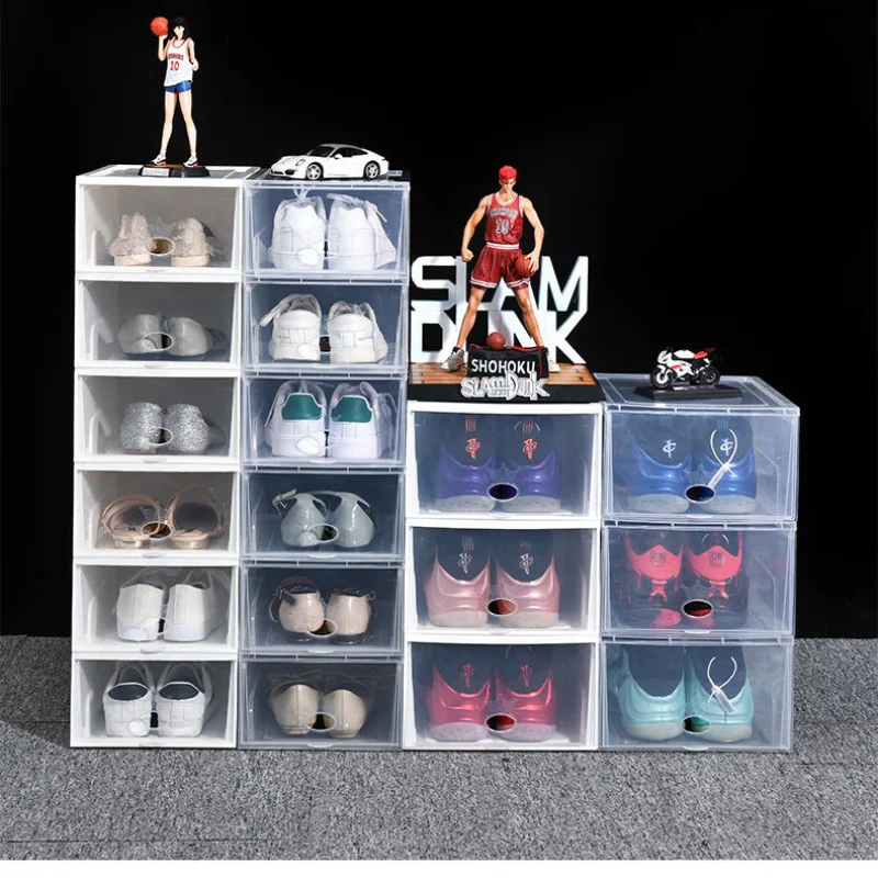 

Thicked Transparent Shoe Box Clear Sneaker Storage Box Dustproof Shoe Organizer Box Stackable Household Combination Shoe rack
