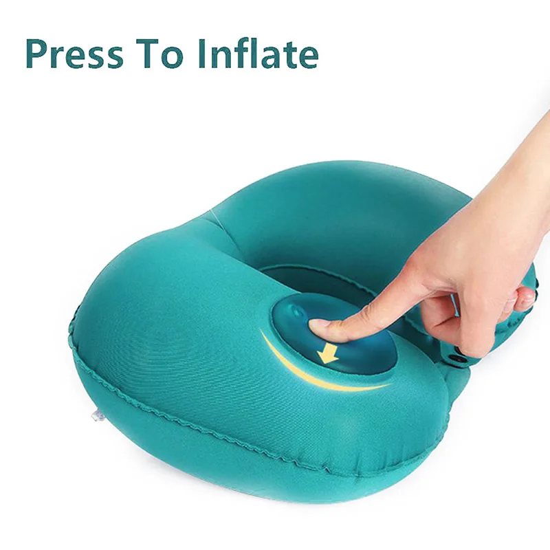 1PC Inflatable Neck PillowTravel U Shape Air Pillow Neckrest Head Rest Portable Head Rest Pillows In Flight Cushion