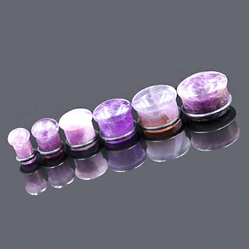 Горячая Распродажа 2 шт. модные туннели и затычки для ушей из натурального камня с