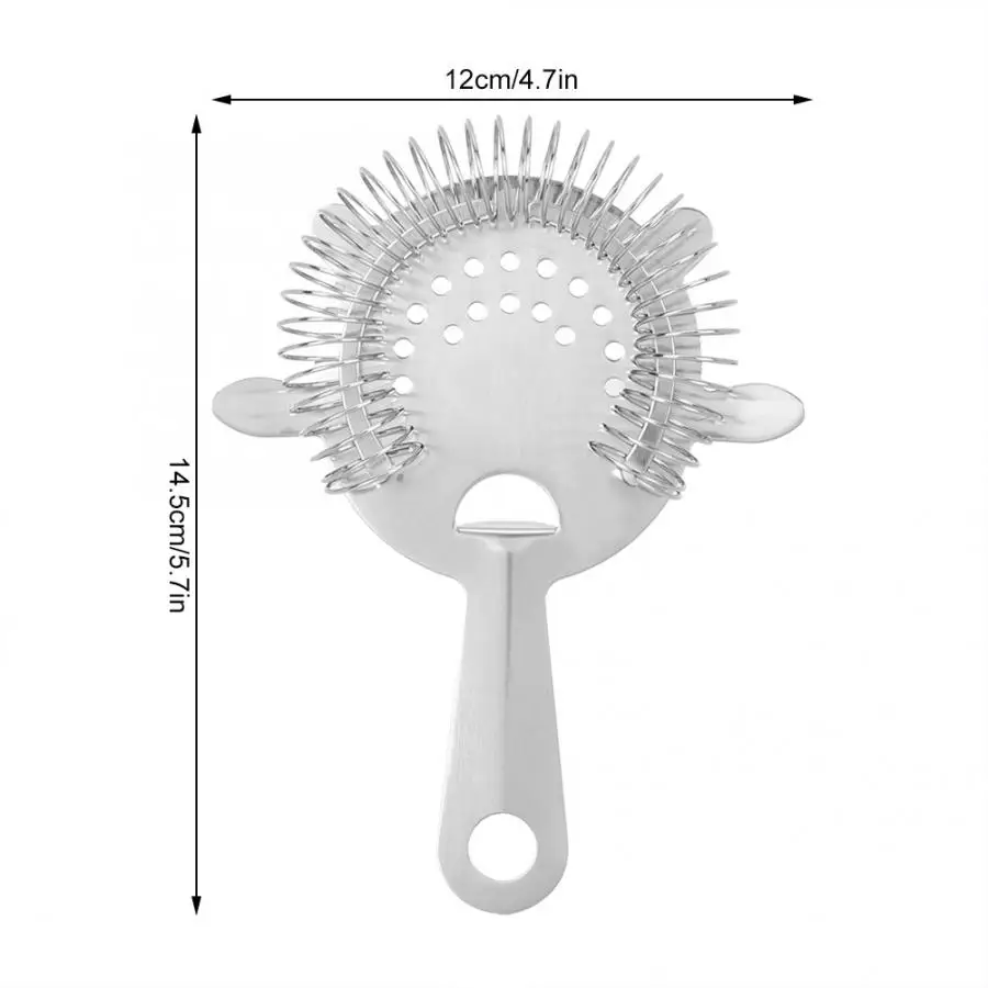 Ситечко для льда из нержавеющей стали барный фильтр шейкер коктейлей дуршлаг