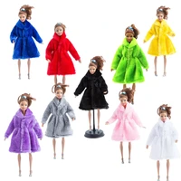 fashion winter top soft fur coat clothes for barbie doll outfits handmade jacket overcoat 16 bjd playhouse accessories kids toy