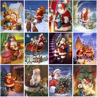 diy 5d diamond painting full square drill christmas gift santa claus embroidery handcraft kits picture wall art home decor