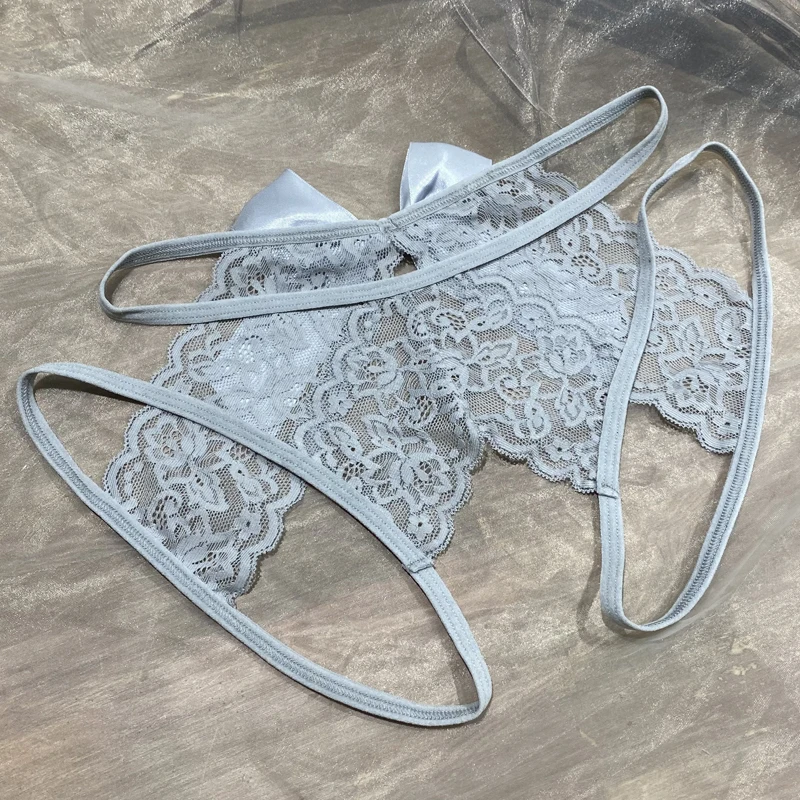 Сексуальные трусики для девушек с бантом женское кружевное нижнее белье низкой