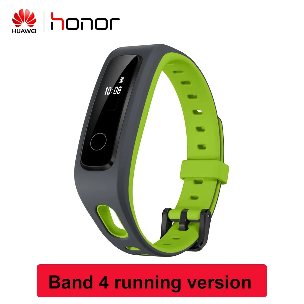 green band4 running Huawei Honor Band 4 Band 5 умный Браслет Globle Версия 50m водонепроницаемый фитнес-трекер монитор сердечного ритма во время сна Smart Wirstband - Цвет: green band4 running
