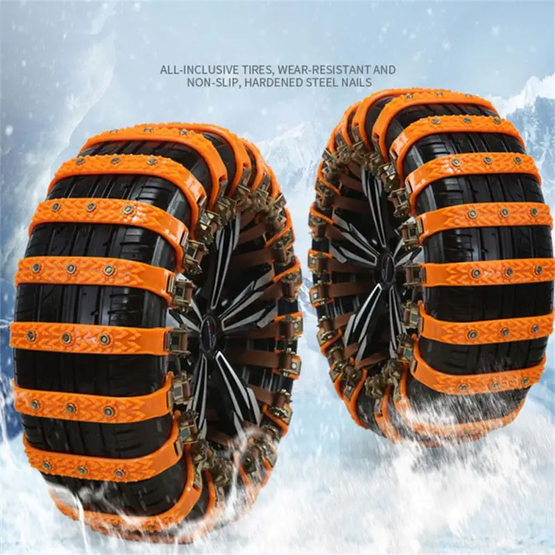 

Car Anti-skid Chain Winter Universal Auto Snow Tire Anti-skid Chains Outdoor Emergency Chain For Van Car Off-road Vehicle