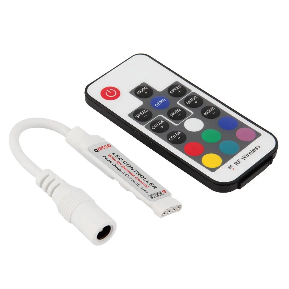 

Portable Remote Controller Mini RGB Controller Wireless Led Dimmer Universal Controller For LED Strip Light