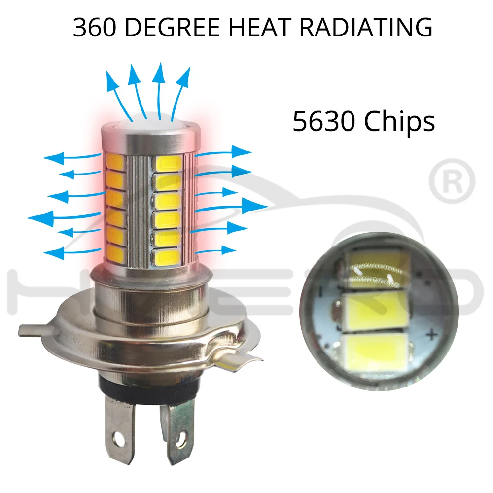 2X H4 H7 H11 9005 9006 Автомобиль Мотоцикл Led головной светильник лампы 6000K белый сигнала