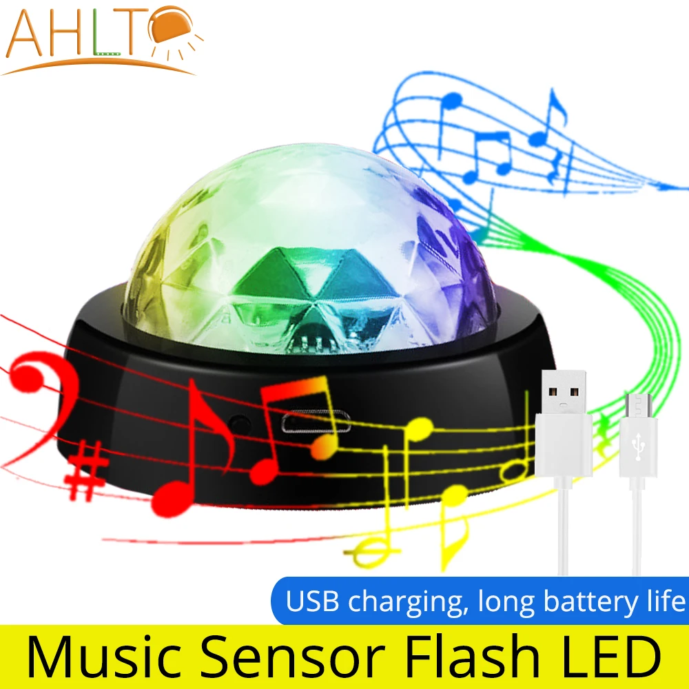 RGB Leb музыкальное украшение купольный Ночной светильник подходит для домашнего