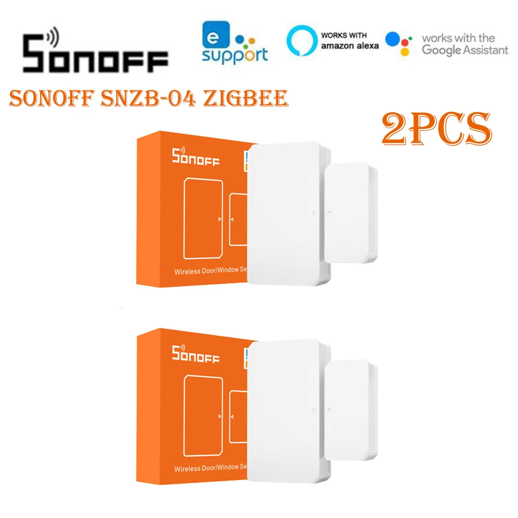 

2pcs Sonoff SNZB-04 Wireless Window Alarm System On/off Alert Home Office Door Security Alarm Sensor Automation Module
