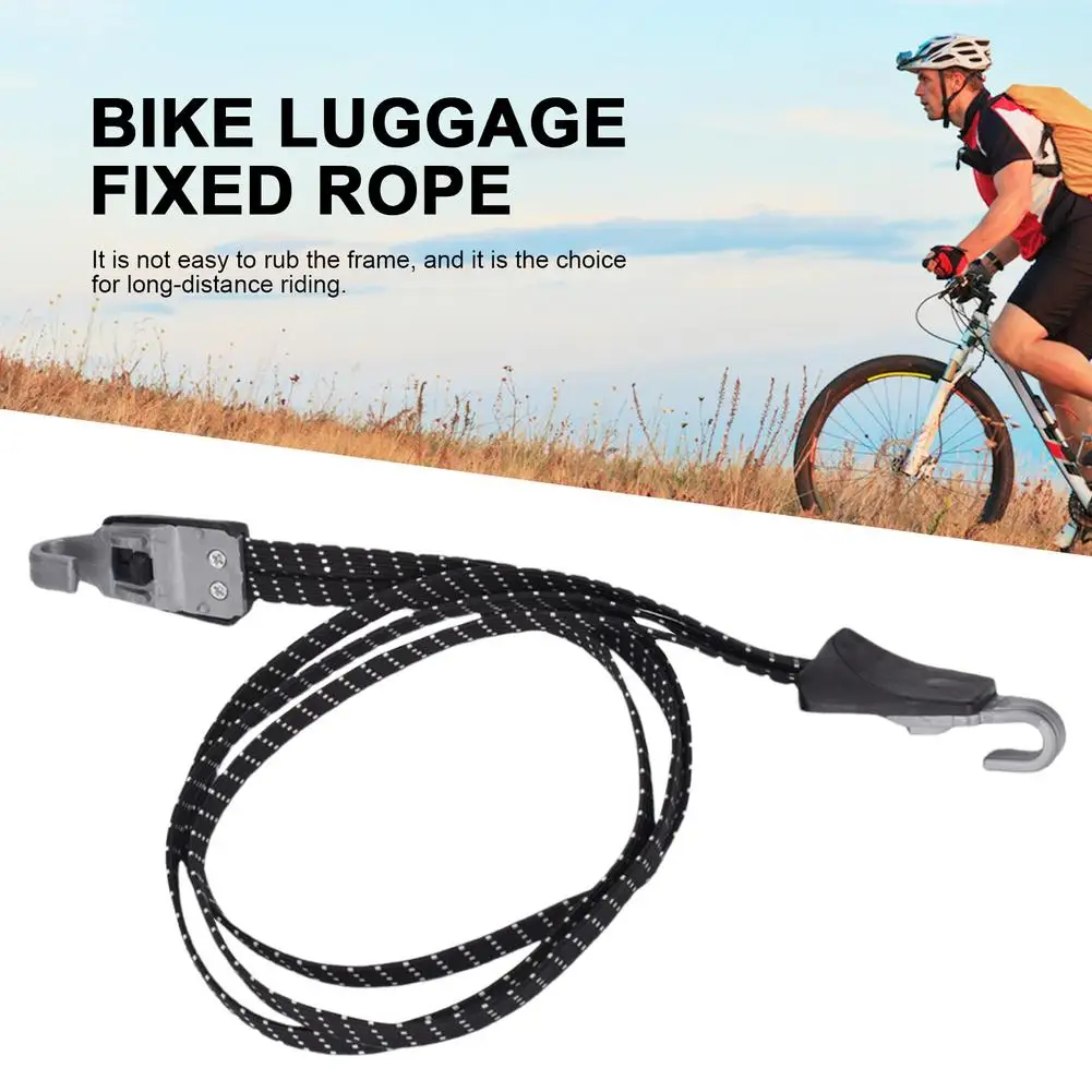 

68cm 3in1 Bicycle Bike Cycling MTB Luggage Stacking Rope Banding Bungee MTB Elastic Cord Strap Tie Fixed Band Hook 2 Hoods