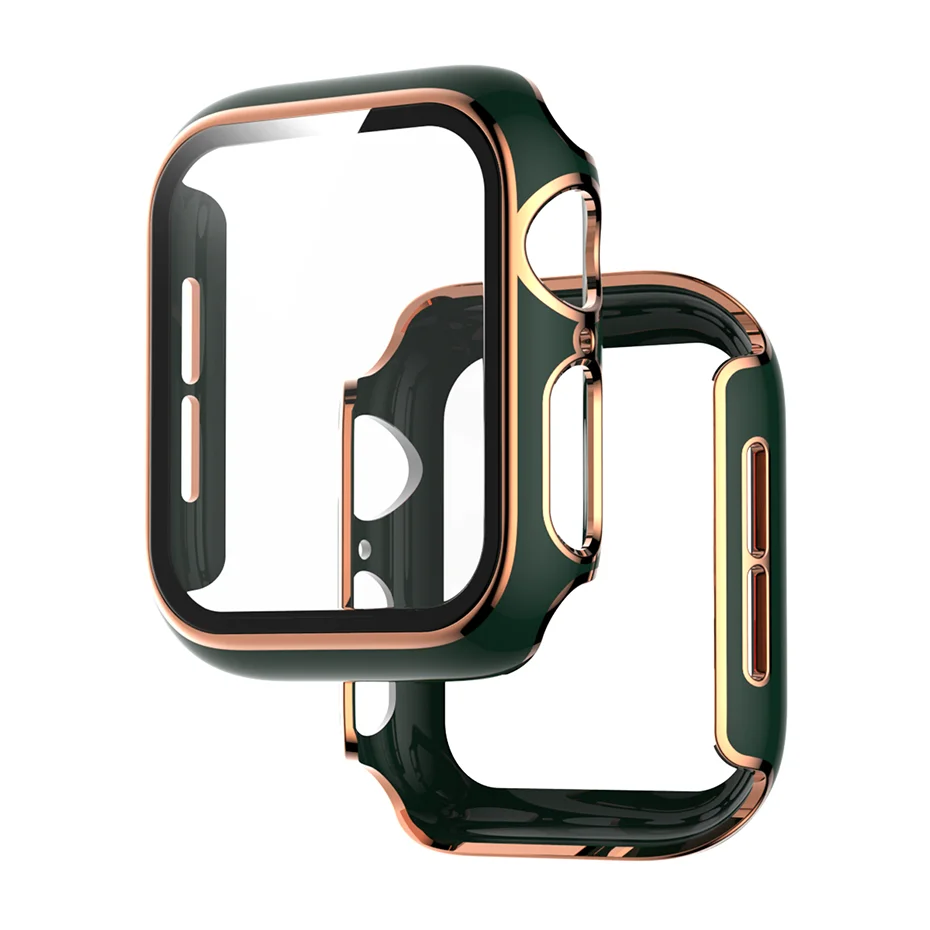 

Full Screen Protector PC Protective Case for Apple Watch 44mm 40mm 42mm 38mm iWatch Series SE 6 5 4 3 2 1 Edge Coverage Cover