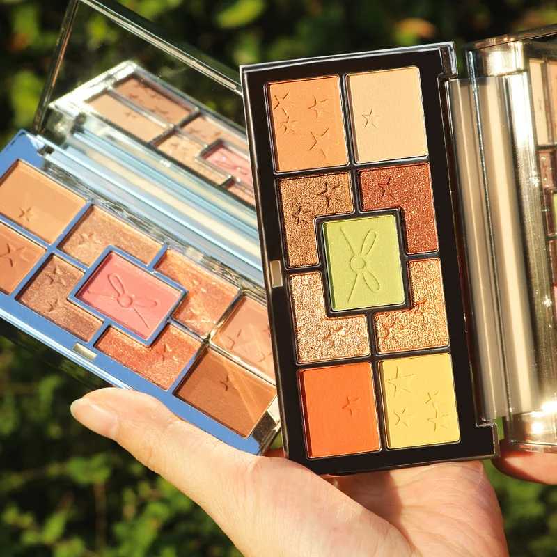 Палитра теней для век HOJO 9 цветов блестящие нюдовые тени матовые мерцающие