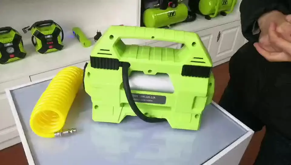 Satin Al JYP120-12A Ağır çift Silindir Araba Hava Kompresörü Lastik şişirme Taşınabilir Mini Elektrikli Hava Pompası Lastik şişirme