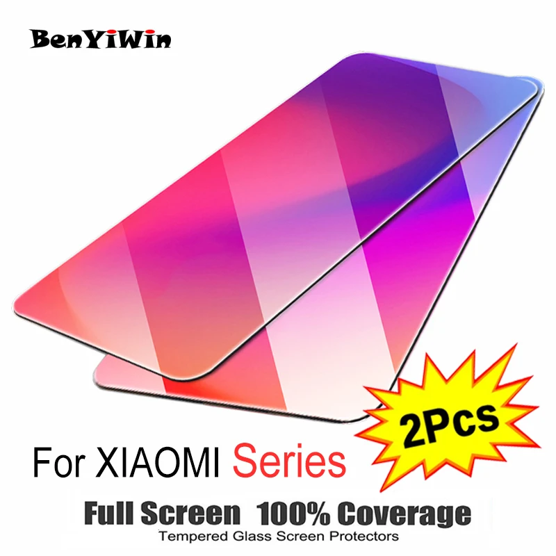 Закаленное стекло с полным покрытием для Xiaomi Mi 8 9 SE 8X 9X 6X A2 A3 Lite 9T pro 9H Защита экрана