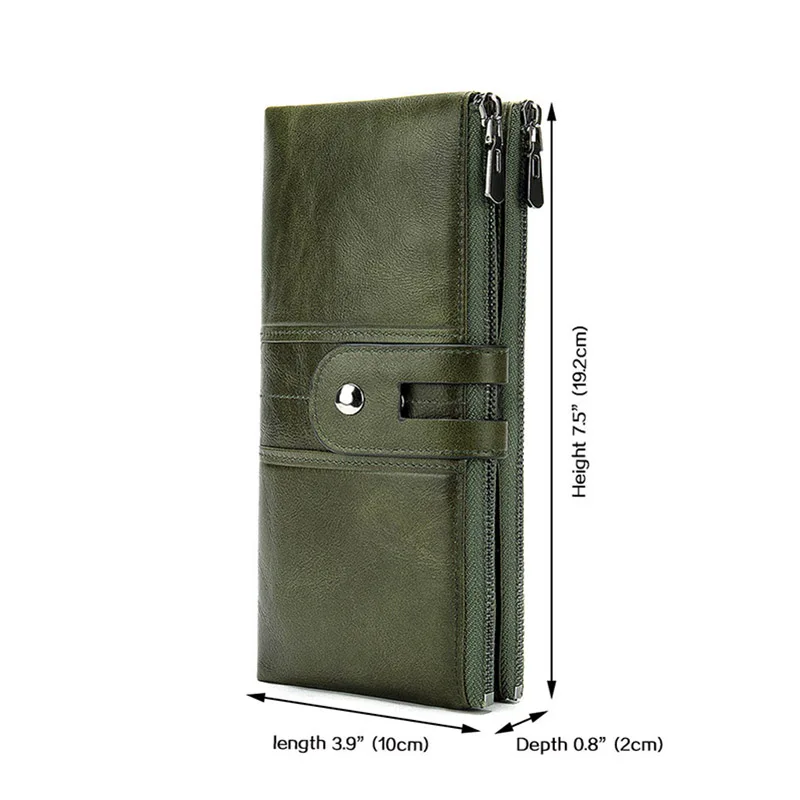 Женский кошелек из натуральной кожи многофункциональный брендовый длинный