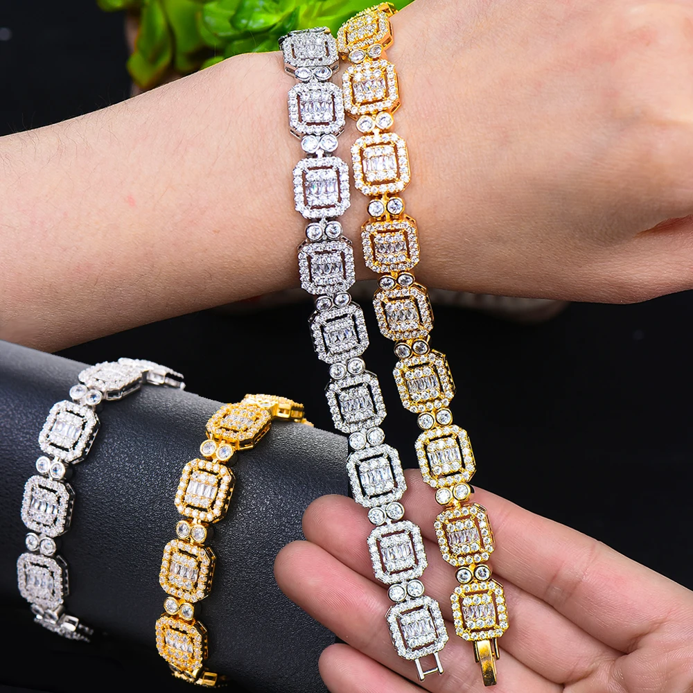 

European Trendy Chains stackable Luxury bracelets For Women Surprise Gift Jewelry High Quality Shiny CZ High quality