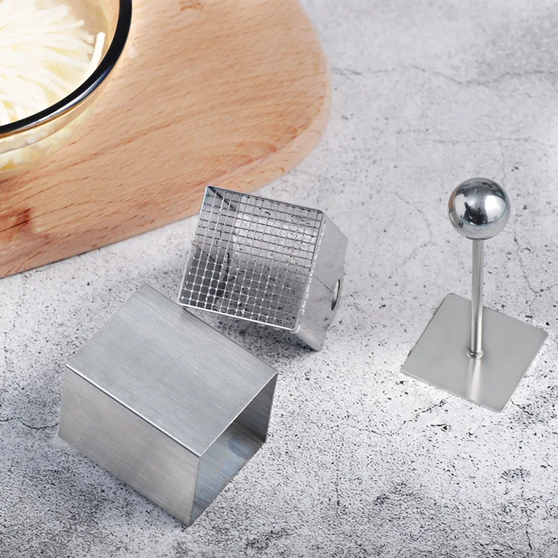 Удобный резак тофу в форме квадратной сетки из нержавеющей стали Ручной пресс