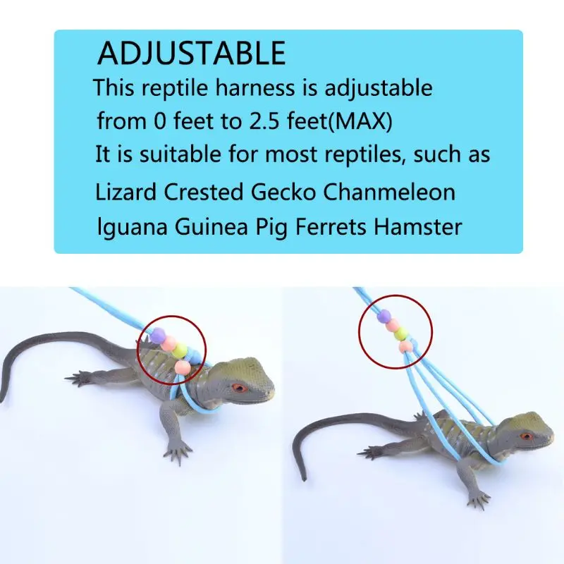 Регулируемый поводок для ящерицы светящийся рептилий | Дом и сад