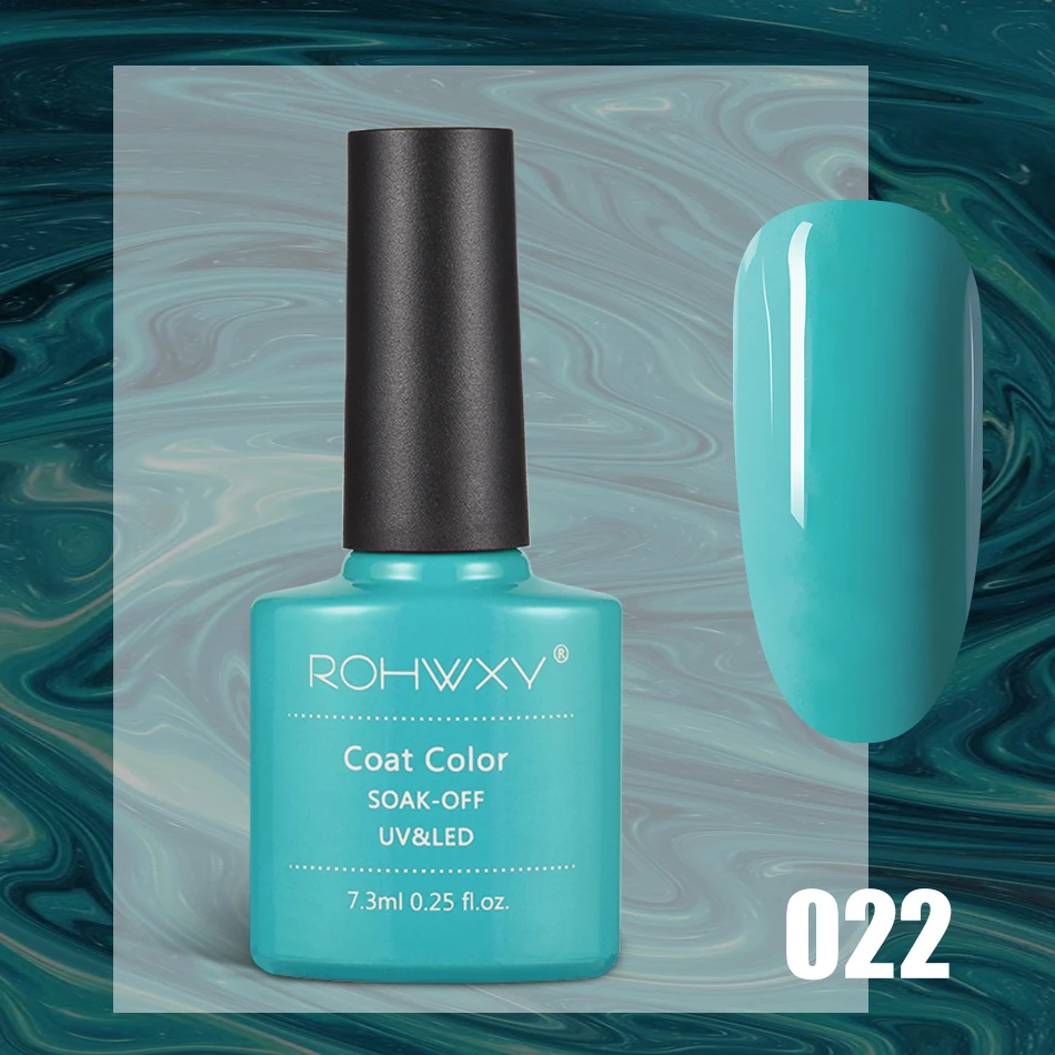 A022 ROHWXY 7,3 мл Гель-лак для ногтей для маникюра 60 цветов УФ-светодиодный Гель-лак впитывающий Гель-лак для рисования Гель-лак Инструменты для дизайна ногтей - Цвет: A022