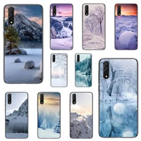 snow landscape winter phone case for xiaomi mi6 5x 8 a1 2 9se 8lite 3s cover fundas coque