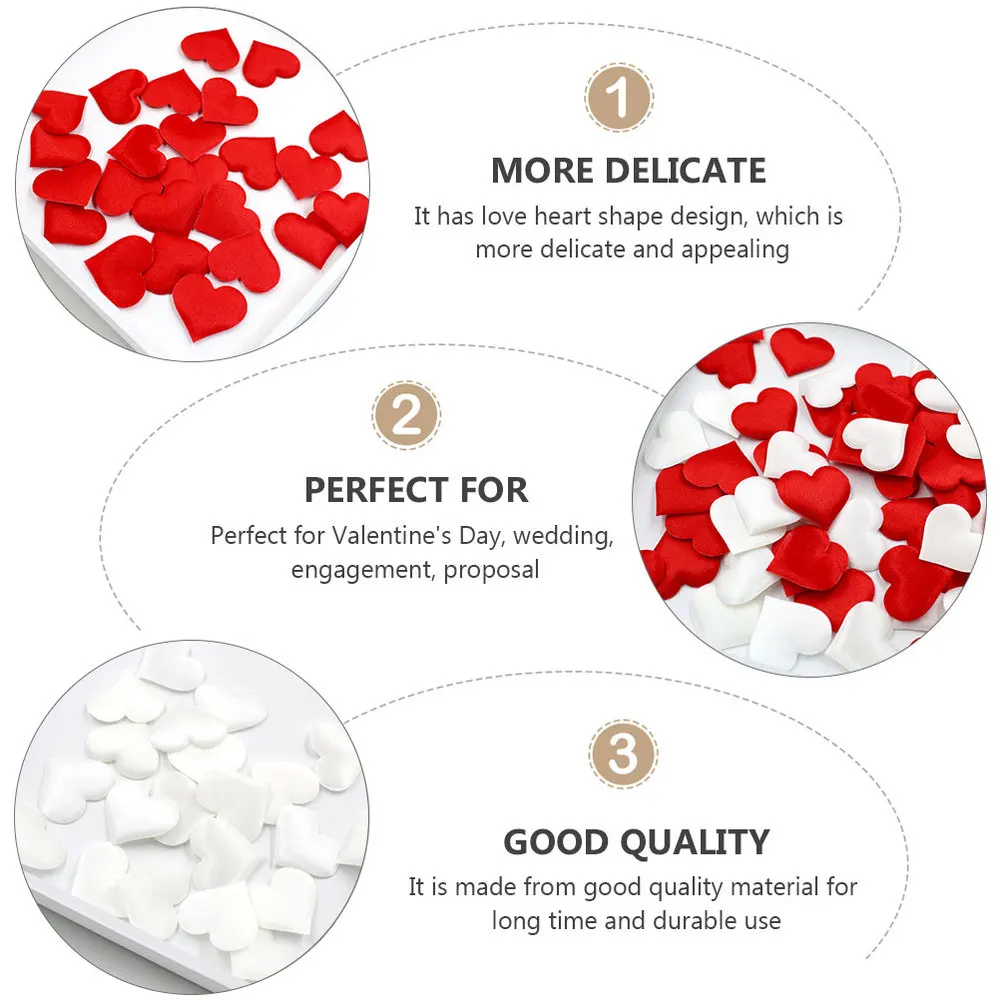 

400pcs Love Heart Petals Romantic Wedding Heart Petals Love Heart Decors