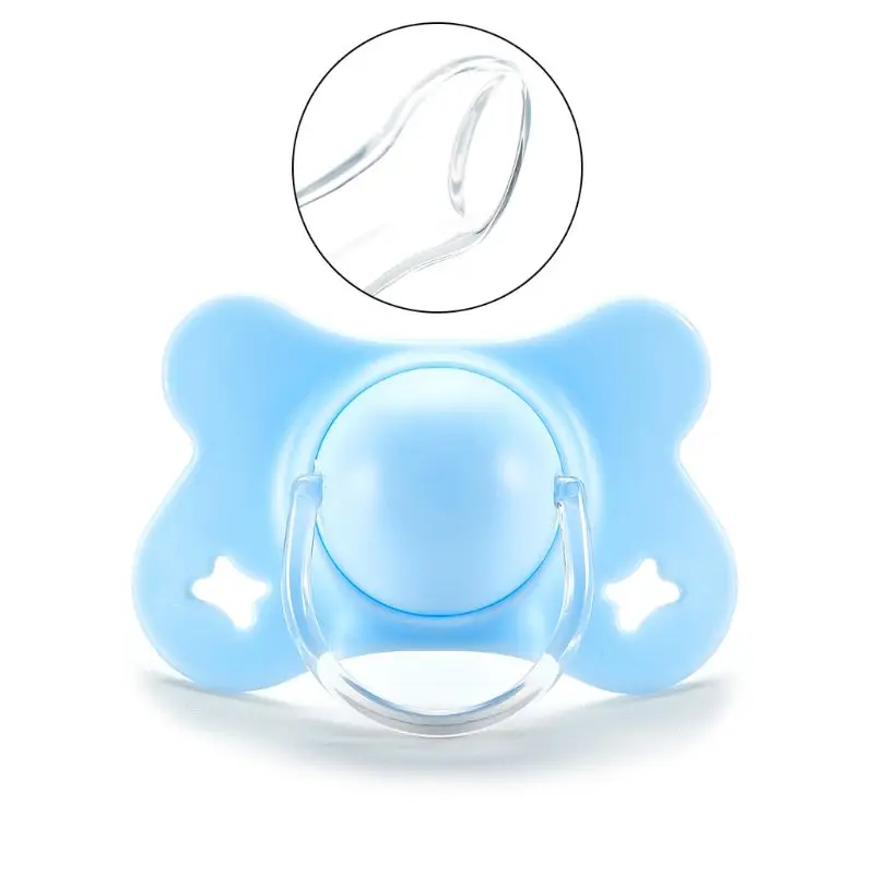 

Baby with Lid Butterfly Shape Round and Flat Teat Silicone Sleep Pacifier Newborn Boys Girls Bite Chew Supplies 54DA