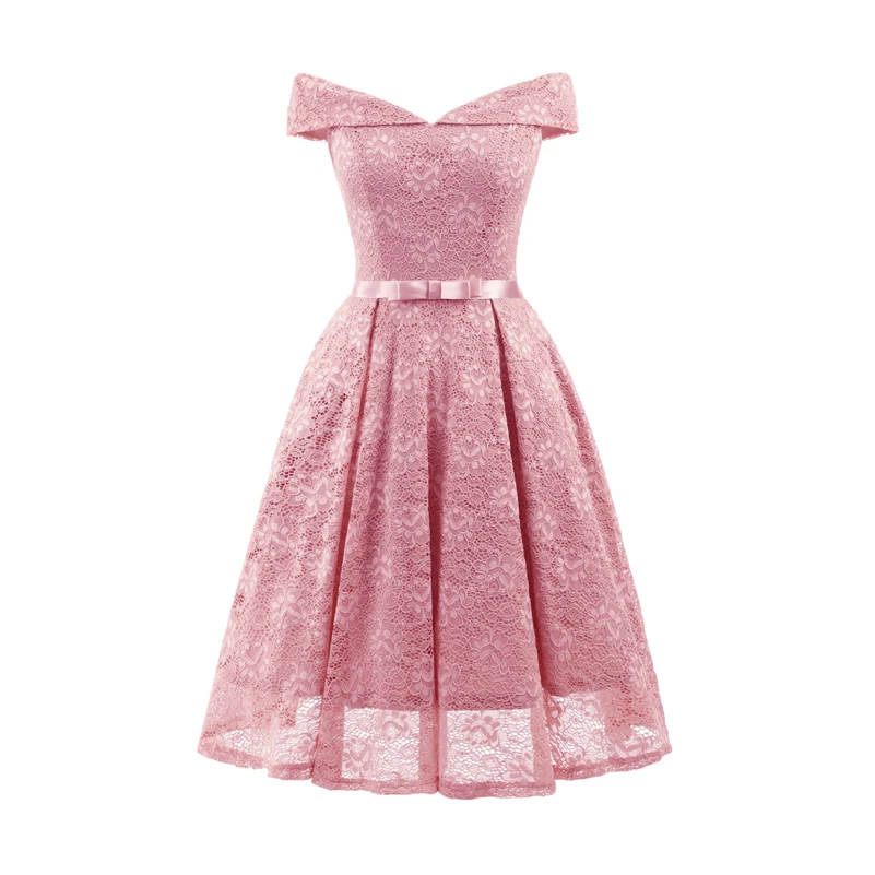 Женское винтажное кружевное платье с открытыми плечами V образным вырезом и